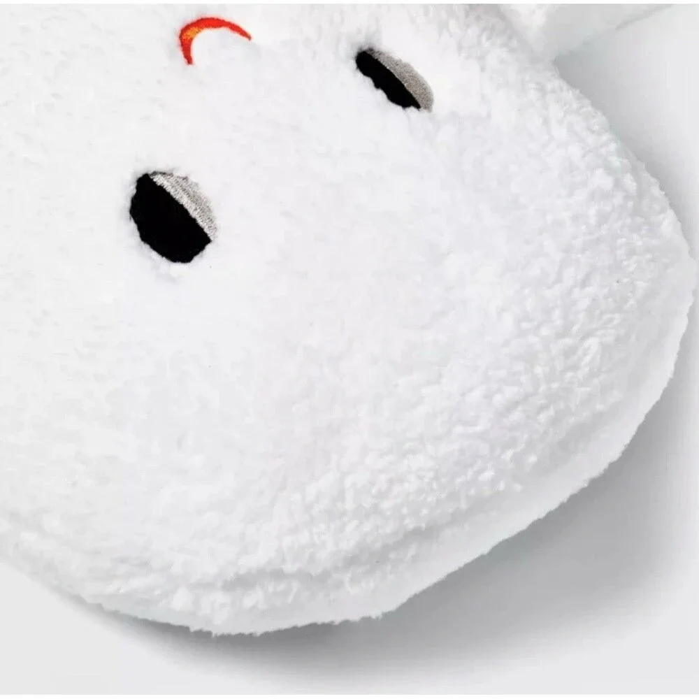 Hyde & Eek! 14” Ghost Faux Shearling Halloween Throw Pillow White